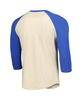 Men's Cream/Royal Milwaukee Brewers Raglan 3/4-Sleeve T-Shirt