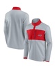 Men's Gray, Red Washington Capitals Omni Polar Fleece Quarter-Snap Jacket