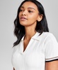 Petite Pointelle V-Neck Sweater, Exclusively at Macy's