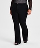 Trendy Plus Size High-Rise Ponte Flare-Leg Pants, Created for Macy's 