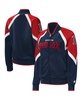 Women's Navy Boston Red Sox Touchdown Raglan Full-Zip Track Jacket