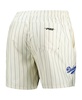 Men's Cream Brooklyn Dodgers Cooperstown Collection Pinstripe Retro Classic Woven Shorts