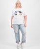 Trendy Plus Size Mickey & Minnie Kiss T-Shirt