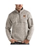 Men's Oatmeal Cincinnati Bengals Fortune Quarter-Zip Pullover Jacket