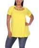 Plus Size Crisscross Cutout Short Sleeve Top