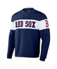 Men's Darius Rucker Collection by Navy Boston Red Sox Stripe Pullover Sweatshirt