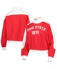 Women's Red Ohio State Buckeyes Make it a Mock Sporty Pullover Sweatshirt