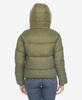 Women's Full Front Zip Hooded Bomber Puffer Jacket