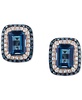 EFFY® London Blue Topaz (2-7/8 ct. t.w.) & Diamond (1/2 ct. t.w.) Stud Earrings in 14k Rose Gold