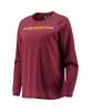 Women's Burgundy Washington Football Team Meter Knit Long Sleeve Raglan Top and Shorts Sleep Set