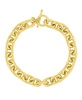 Silver-Plated or 18K Gold-Plated Oval Chain Toggle Bracelet