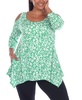 Plus Size Leopard Cold Shoulder Tunic Top