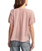 Women's Short-Sleeve Cutwork Cotton Peasant Top