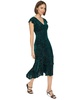 Women's Burnout Velvet Ruffled High-Low Dress