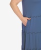 Plus Size Scoop Neck Tiered Midi Dress