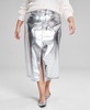 Trendy Plus Size Metallic Midi Skirt, Created for Macy's