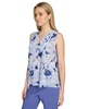 Women's Printed Sleeveless Pleated Top