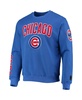 Men's Royal Chicago Cubs Stacked Logo Pullover Sweatshirt