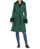 Women's Faux-Fur-Trim Belted Coat