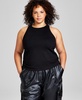 Trendy Plus Size Sleeveless Knit Top