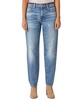 womens relaxed whisker wash straight leg jeans