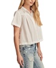 Women's Cotton Pleated Cropped Shirt