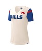 Women's White Buffalo Bills Kick Start V-Neck T-shirt