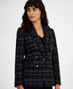 Women's Metallic Plaid One-Button Blazer, Created for Macy's