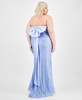 Trendy Plus Size Lace Bow-Back Gown, Created for Macy's