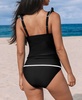 Women's Ruffled Adjustable Straps Ruched Tankini Sets