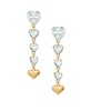 18K Gold Plated Glass Love Drop Earrings