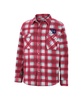 Men's Red/White Dayton Flyers Ellis Plaid Full-Snap Shirt Jacket