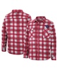 Men's Red/White Dayton Flyers Ellis Plaid Full-Snap Shirt Jacket