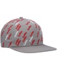 Men's Gray Triple Beam Allover Print Snapback Hat