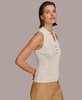 Donna Karan Women's Sleeveless Sweater Knit Polo