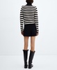 Women's Jewel Buttons Striped Cardigan