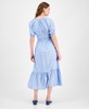 Women's Printed Cotton Puff-Sleeve Maxi Dress, Exclusively at Macy's