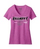 Women's Pink Chase Elliott V-Neck T-shirt