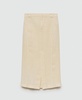 Women's Slit Detail Linen Skirt