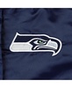 Women's College Navy Seattle Seahawks Line Up Satin Full-Snap Varsity Jacket