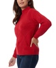 Women's Diamond-Stitch Mock-Neck Sweater