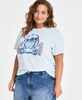 Trendy Plus Size Floral Stitch Graphic T-Shirt