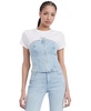 Women's Strapless Zip-Front Denim Top