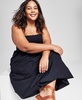 Plus Size Cotton Strapless Bubble Dress, Created for Macy's 