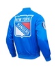 Men's Blue New York Rangers Classic Satin Full-Snap Jacket