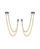 18K Gold Plated Brass Double Pierced Earrings