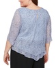 Plus Size Crinkle-Pleat V-Hem Blouse