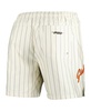 Men's Cream San Francisco Giants Pinstripe Retro Classic Woven Shorts