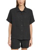 Women's Short-Sleeve Gauze Button-Front Camp Shirt