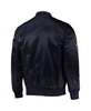 Men's Navy Milwaukee Brewers Wordmark Satin Full-Snap Jacket